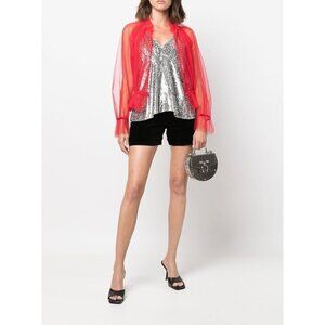 Forte Forte Metallic Silk Blend Tank Top Estrella Womens Size II US 6